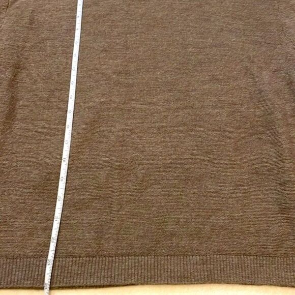 Wera Stockholm- Light Brown V Neck 3/4 Length Sleeve Soft Sweater- Size Small - Picture 4 of 7